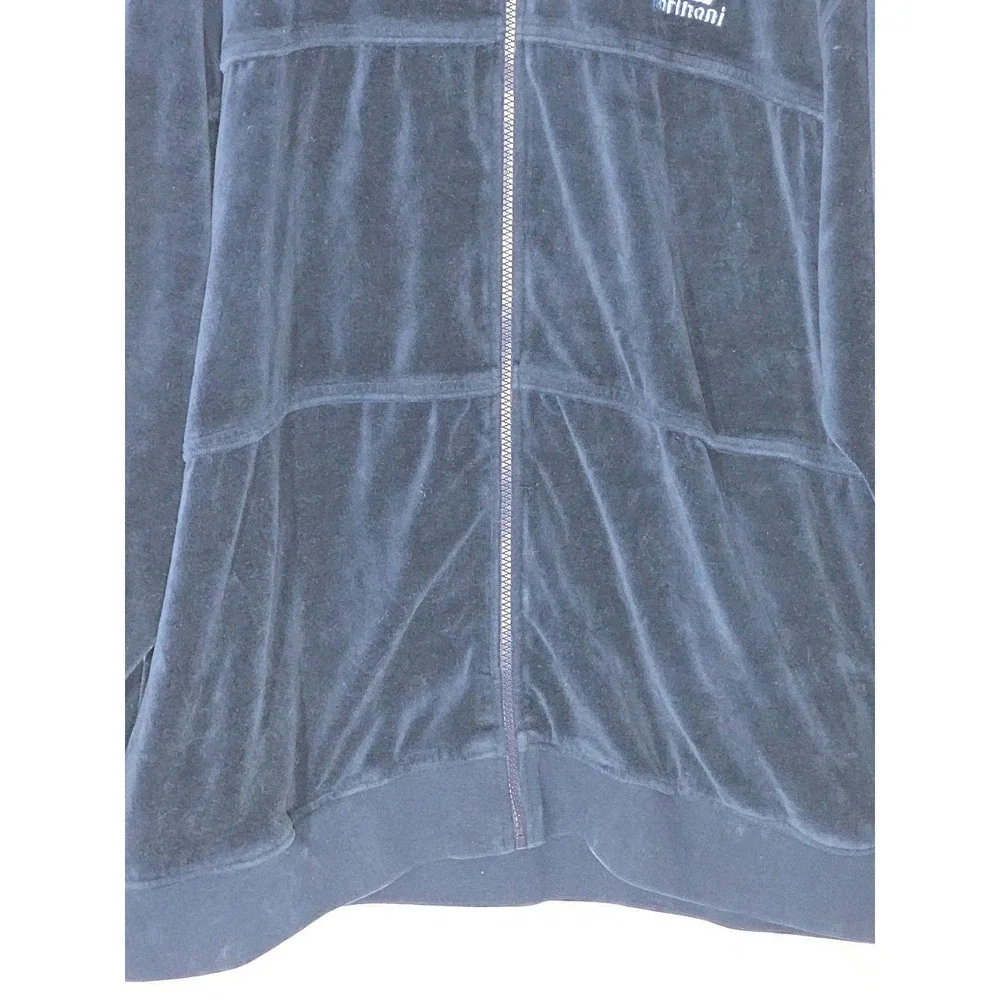 VINTAGE Karl Kani Jacket XL‎ Navy Velour Track Jacket Full Zipper Coat Outdoors
